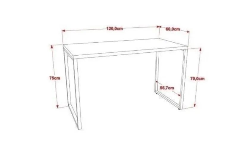 2 Mesas branco snow para escritorio estilo industrial - Foto 2