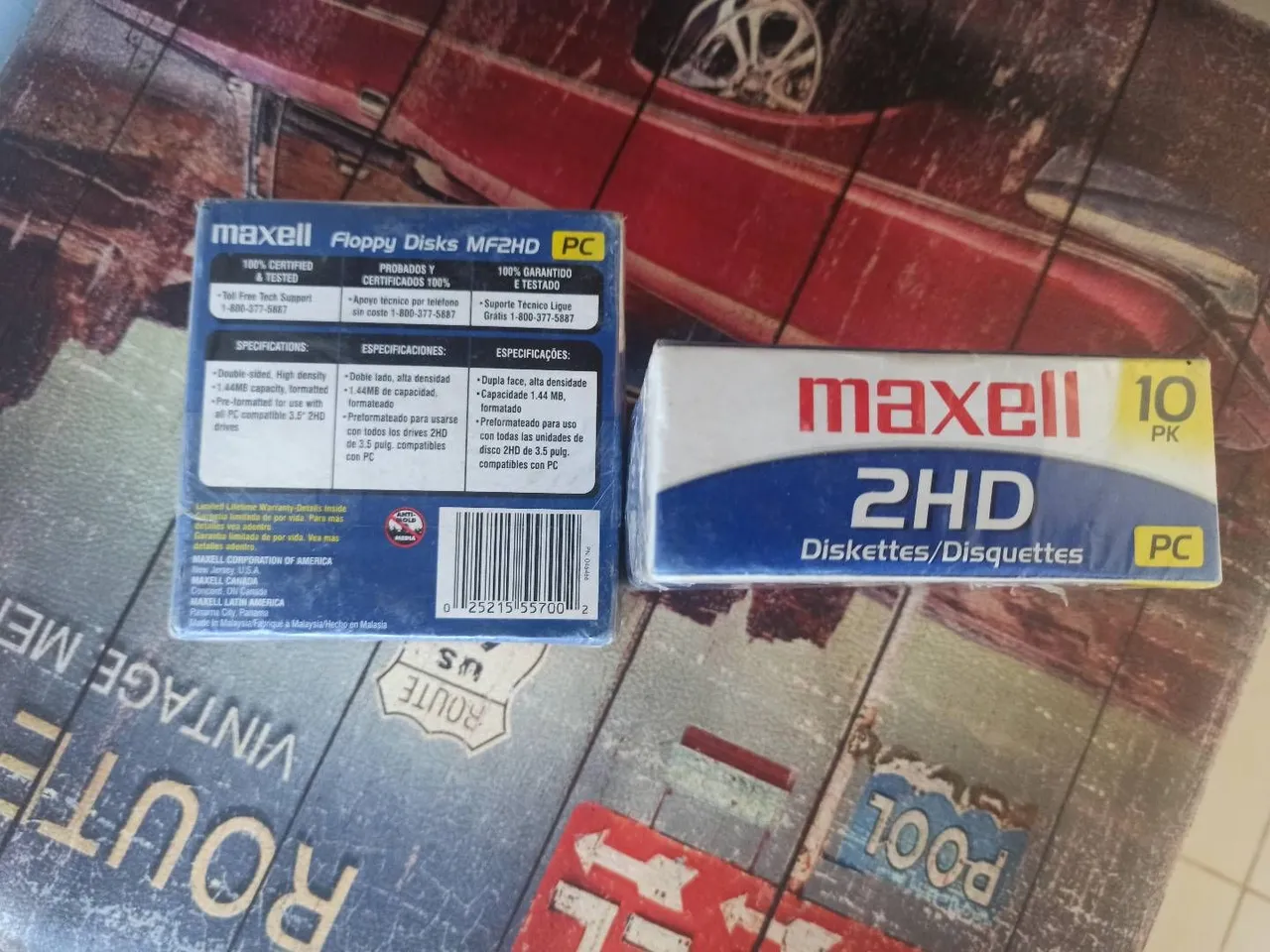 2 Caixas de Disquetes Maxell 2HD - 10 Unidades