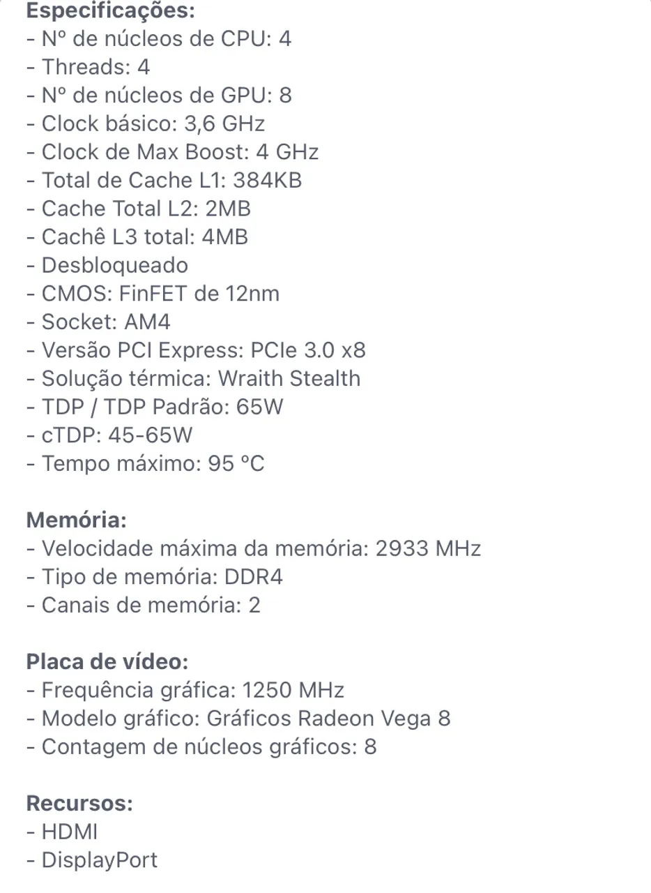 Ryzen 3 3200g + 2x4 RAM DDR4
