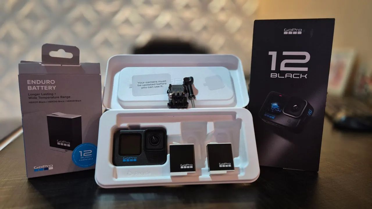 GoPro HERO12 Black + Bateria Enduro + Acessórios