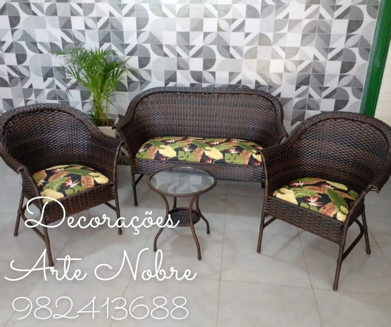 Conjunto de Sofá e Poltronas para Área Externa - Foto 3