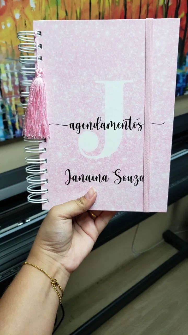 Caderno de agendamentos personalizado com seu tema