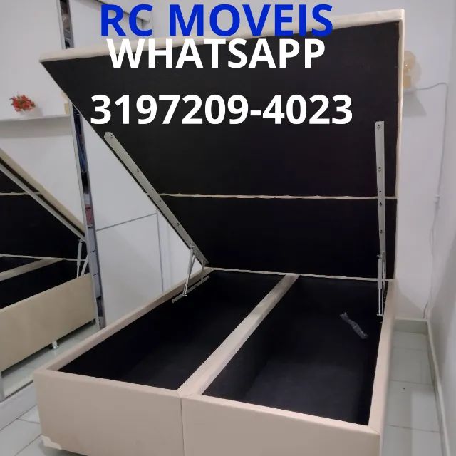 Cama Box Baú Casal Bipartido 1.38x1.88 - Amplo Espaço e Estrutura Reforçada