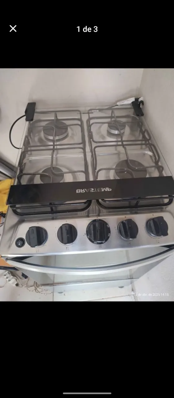 Fogão 4 bocas Brastemp Inox Novíssimo