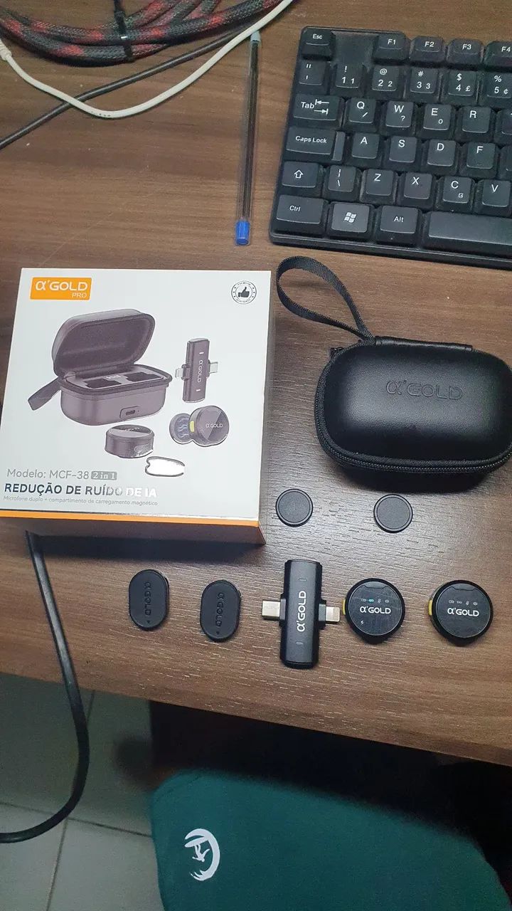 Microfone de imã com entrada lightning e Tipo C - Foto 3