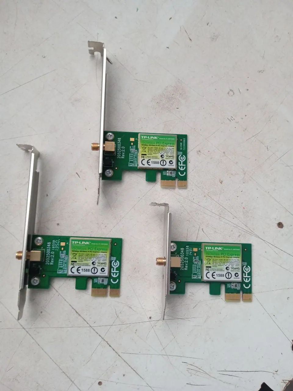 Placa de Rede Wireless PCI Express TP-LINK - 3 Unidades sem antena