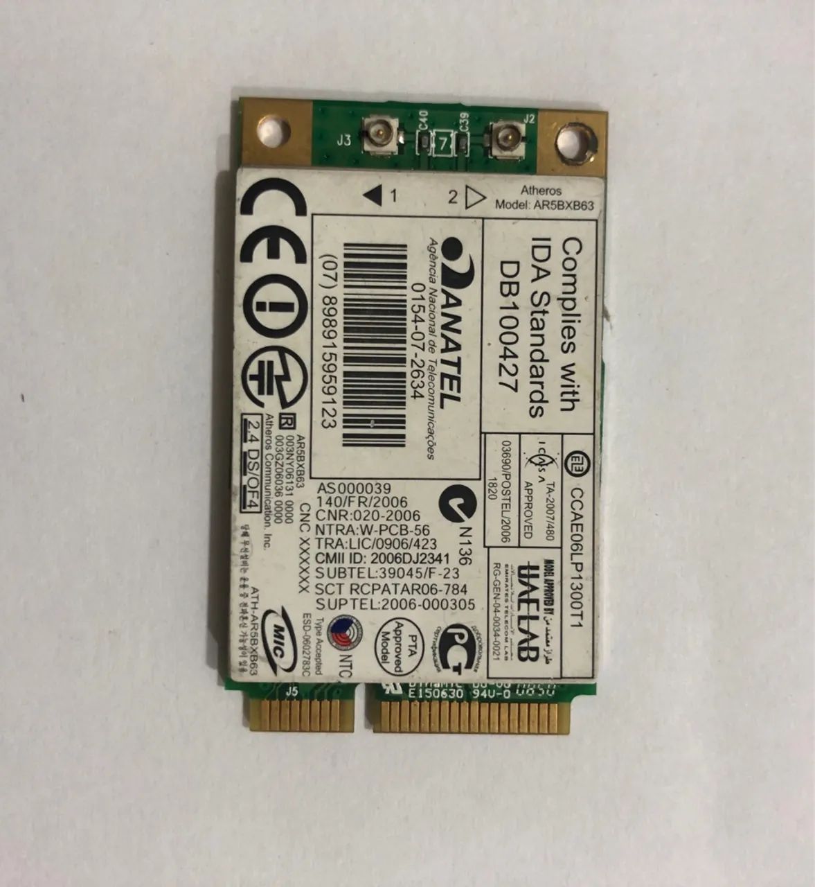 Placa Mini Pcie Wireless Dual Band Bluetooth 5.0 Seminovo AR5BXB63