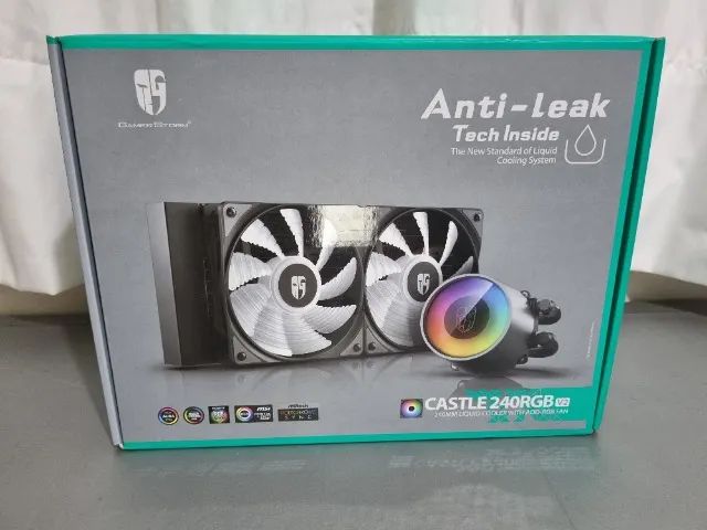 Water Cooler DeepCool Castle 240 V2 RGB 240mm Preto - Foto 2