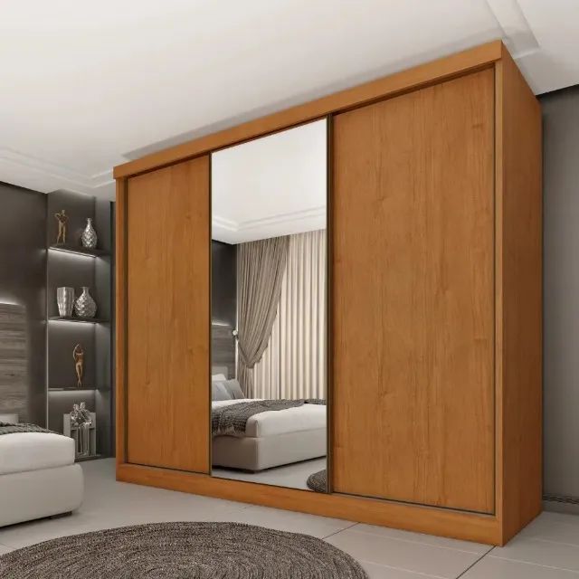 Guarda Roupa Casal 2.70 M C/03 Portas Correr e Espelho. Produto Novo Direto da Fábrica. - Foto 2