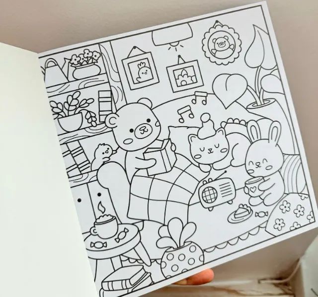 Livros De Colorir Comfy E Cozy Tik Tok 24 Desenhos Sortidos - Foto 5