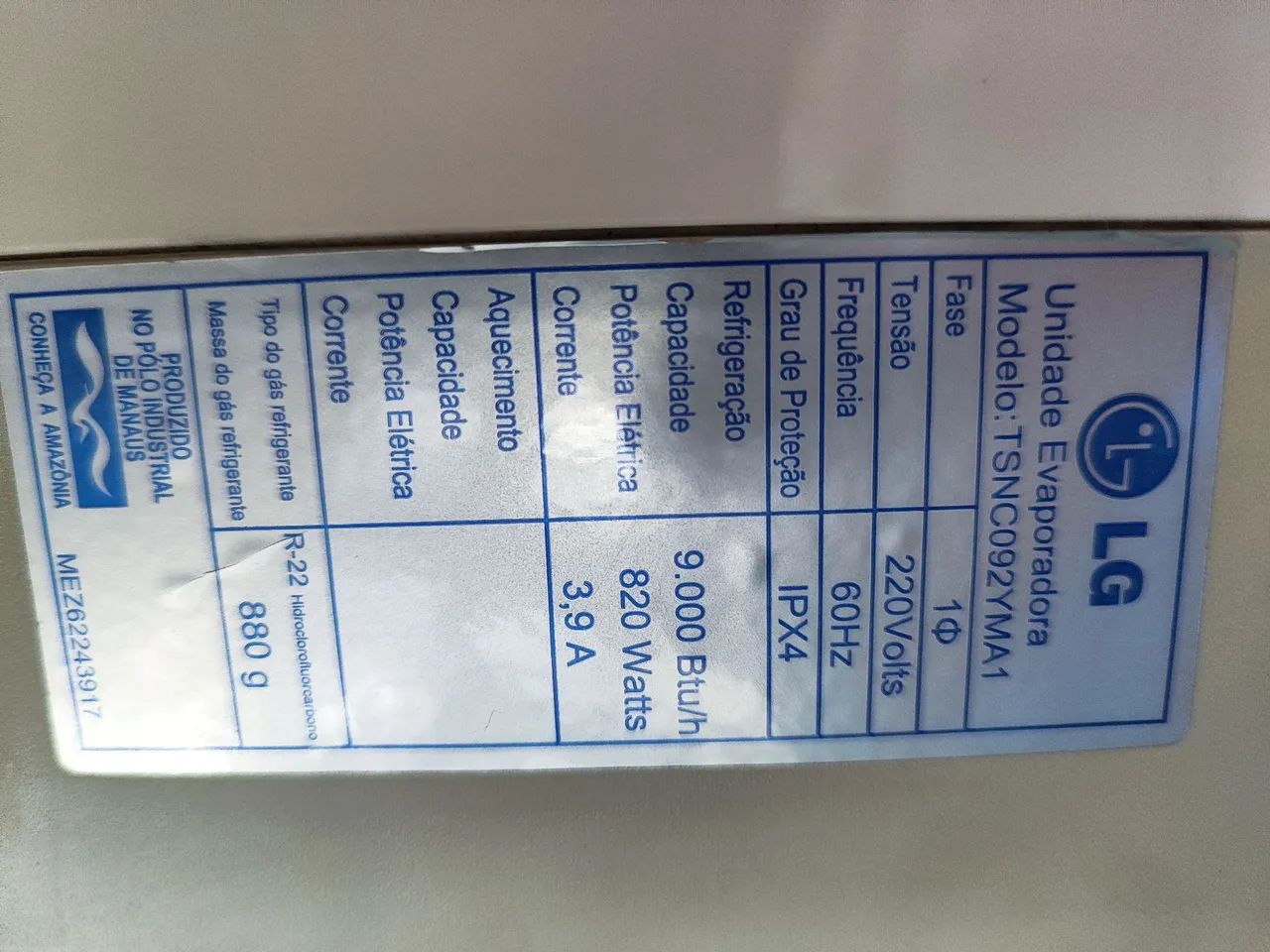 Ar Condicionado LG 9.000 BTUs Split 220v - Foto 2