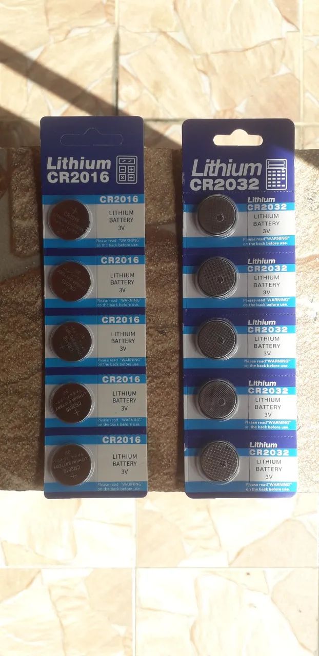 Cartela de Baterias CR2032 e CR201664529520125827120