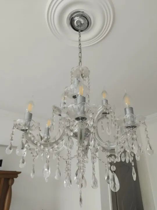 Lustre de Cristal 8 Luzes - Luxo e Elegância - Foto 3