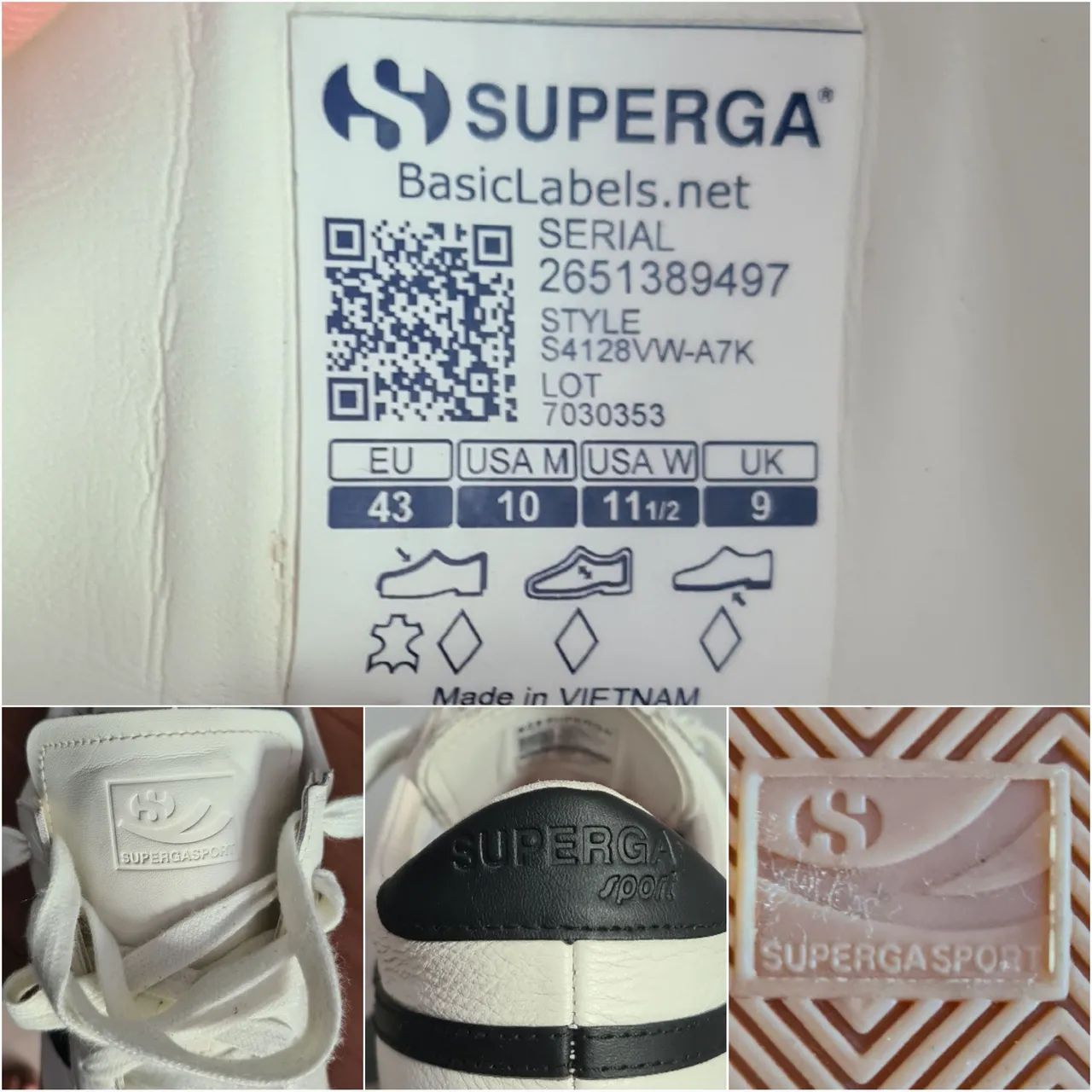 Tênis Superga Branco com Detalhes em marinho - Foto 5