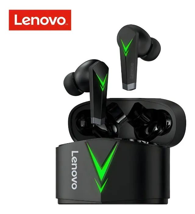 Fone de Ouvido Gamer sem fio Lenovo LivePods LP6 luz LED - Foto 5