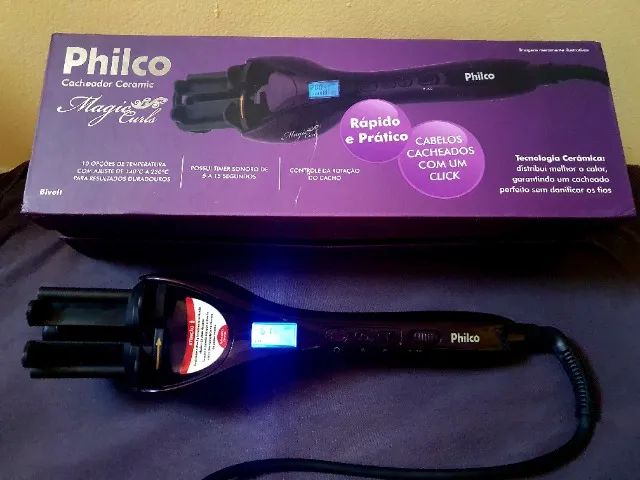 Cacheador Philco Ceramic magic curls automático Bivolt completo - Foto 2