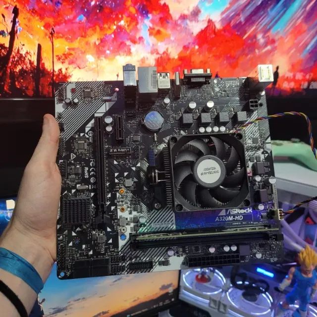 KIT AM4: A320m-HD AMD A10 9700 8G RAM DDR4 Peças de Hardware