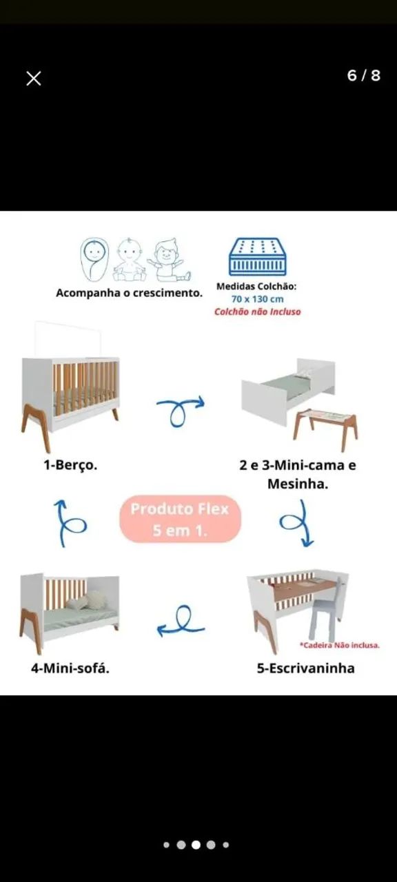 Berço 5 em 165204500396801125