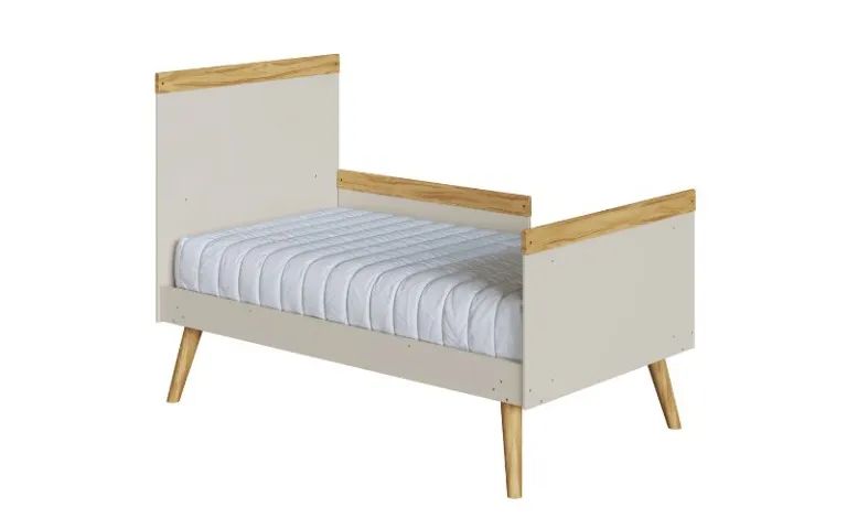 Berço Cama Americano Sky, 100% MDF - Peroba - Foto 5