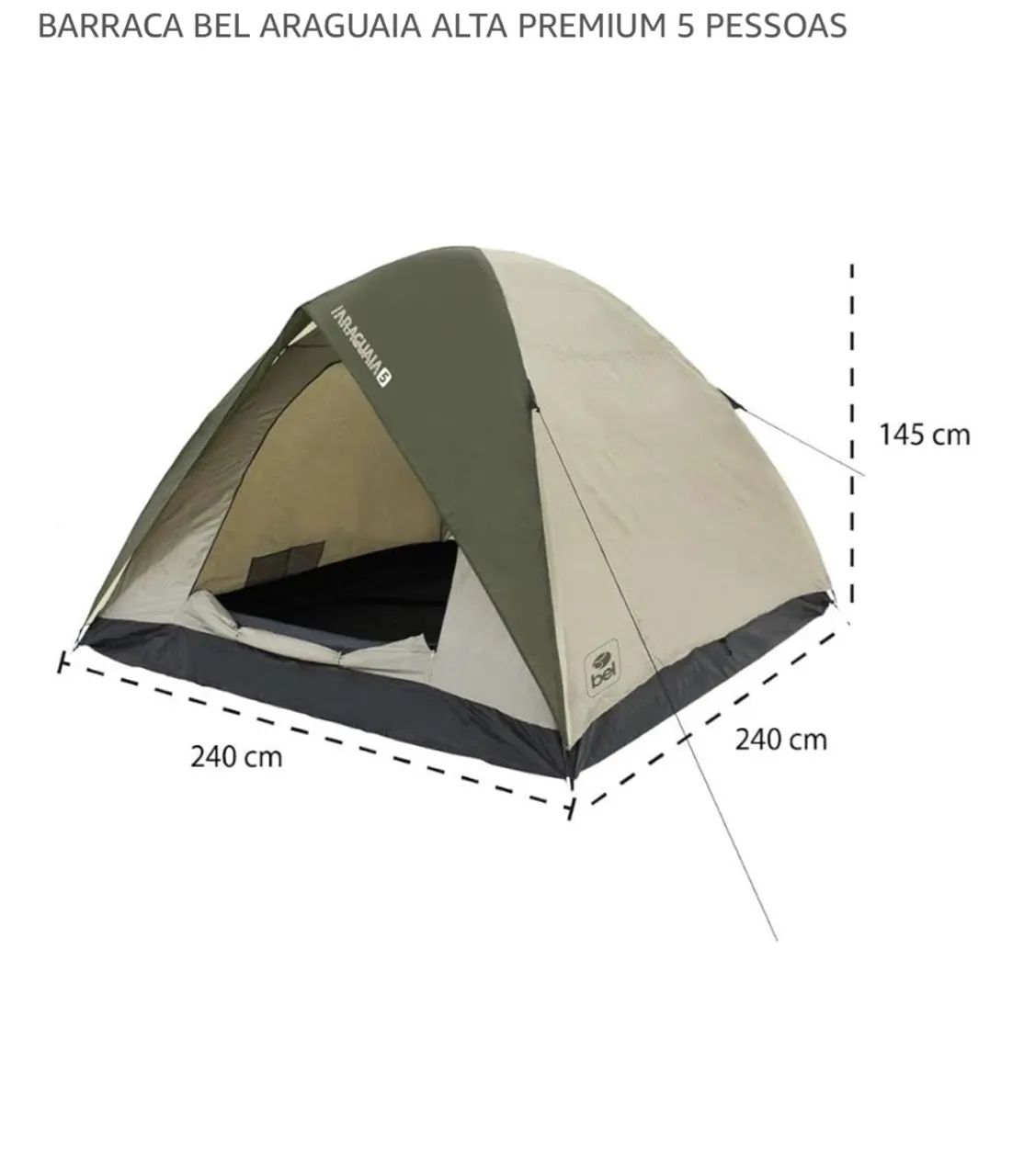 BARRACA 5 Pessoas + 3 colchonetes casal