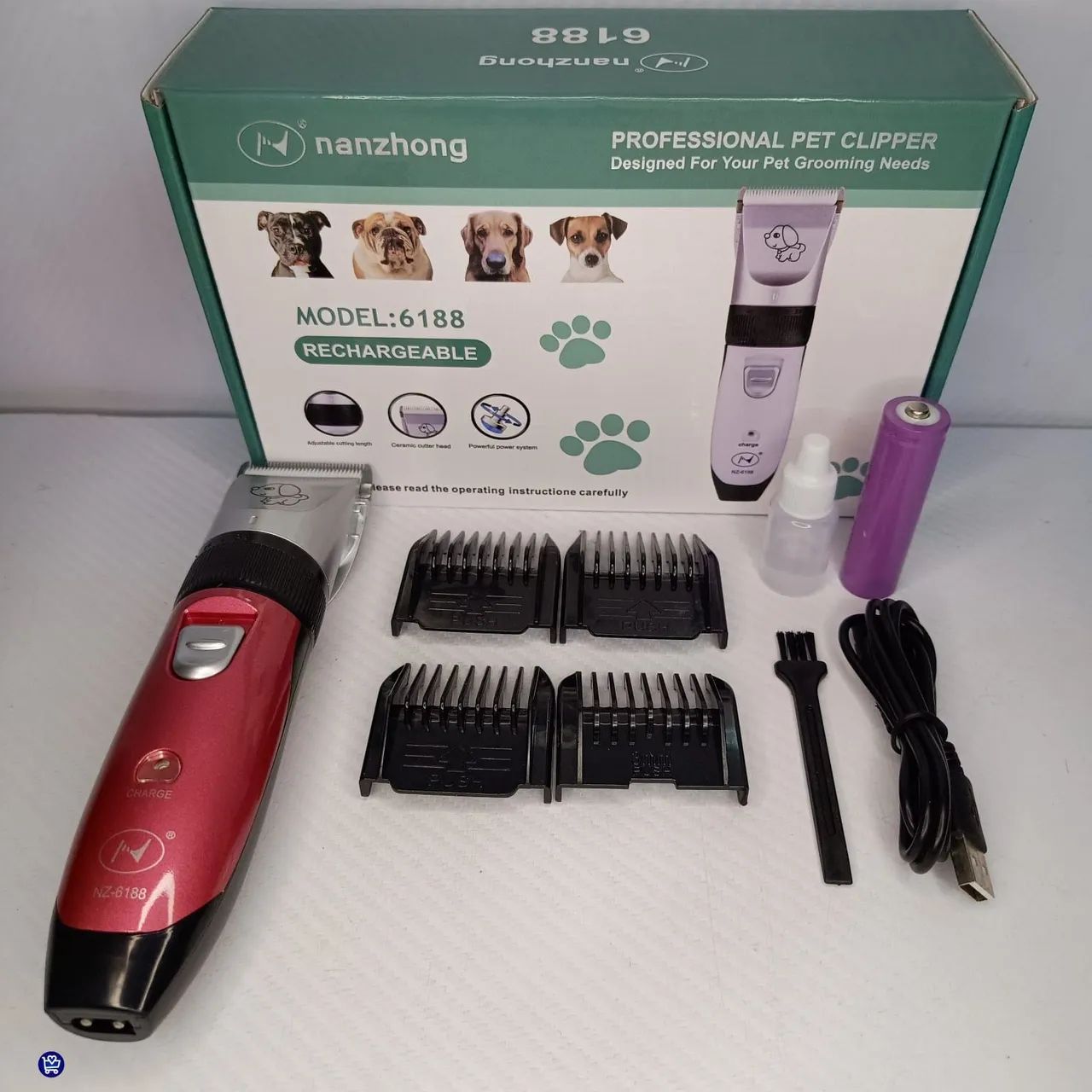 Máquina de Tosquia para Cães Recarregável - Nanzhong 6188 - Foto 2