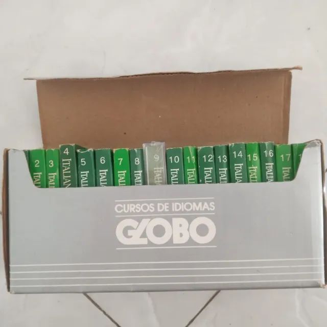 Curso Idiomas Globo Italiano 18 Fitas Cassetes