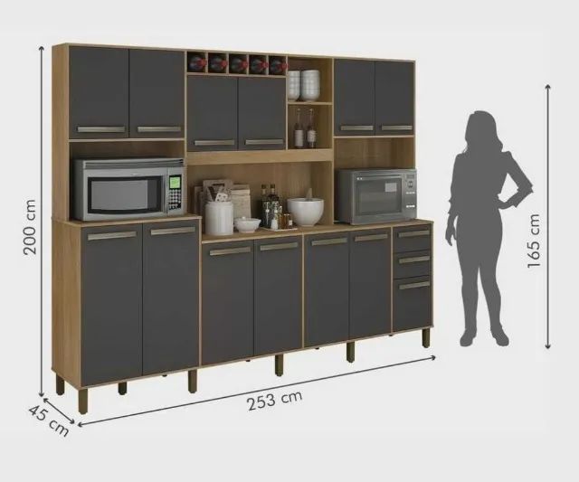 Armário de Cozinha 12 Portas 2 Gavetas Varios modelos - Foto 3