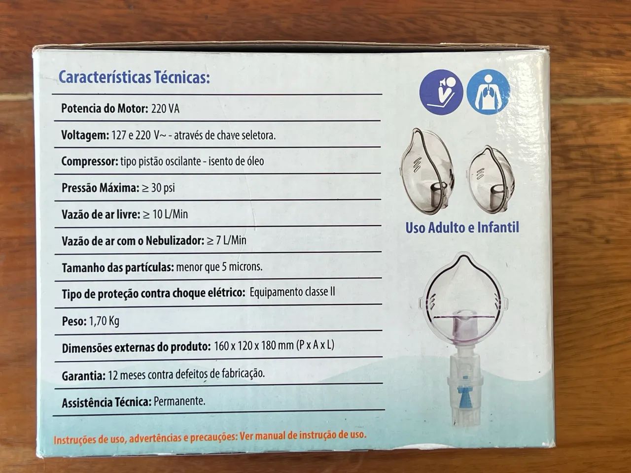 Inalador nebulizador Medicate MD 1.000 completo - bivolt  - Foto 5