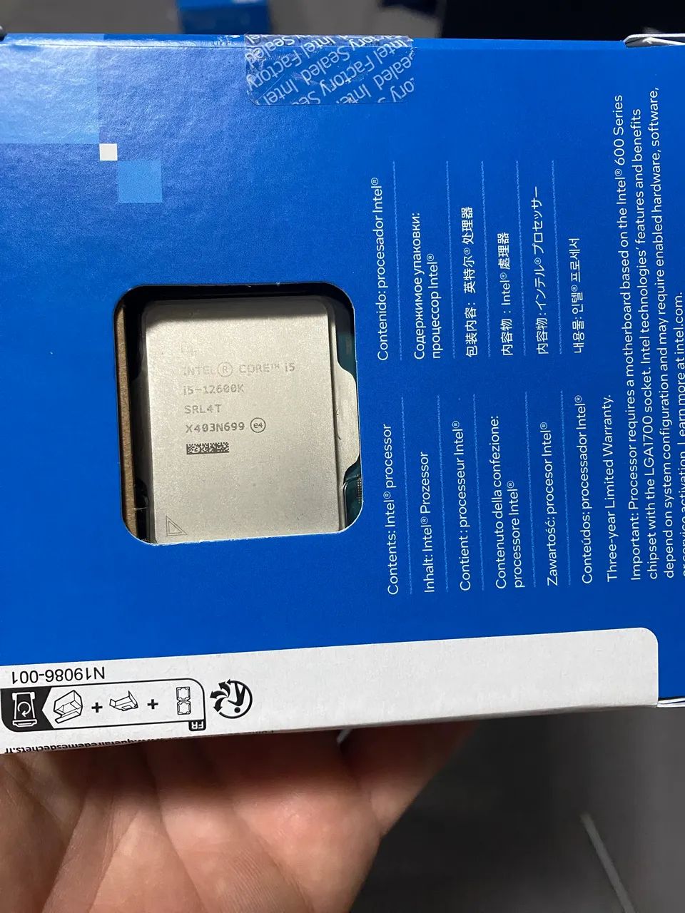 INTEL I5 12600K PROCESSOR (HAND ONLY)64307861422977120