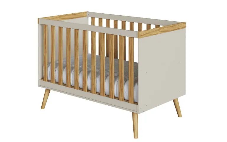 Berço Cama Americano Sky, 100% MDF - Peroba - Foto 6