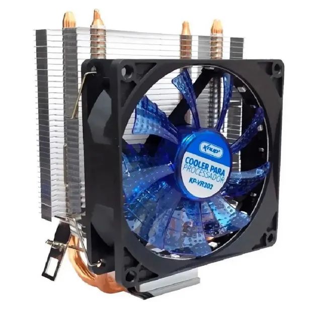 Cooler Para Processador Intel E Amd Com Led Azul Kp-Vr303 - Foto 3