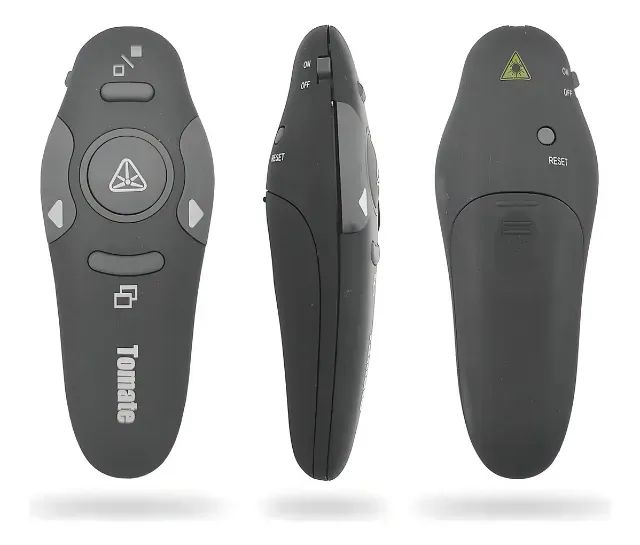Apresentador Slide Apontador Laser Controle Sem Fio Tomate MCT-105 Preto