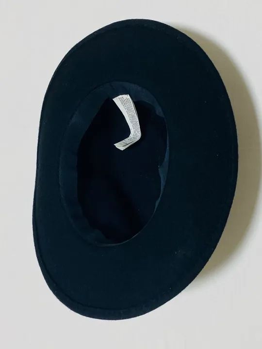 chapéu preto fedora forever 21 feltro bom estado - Foto 4