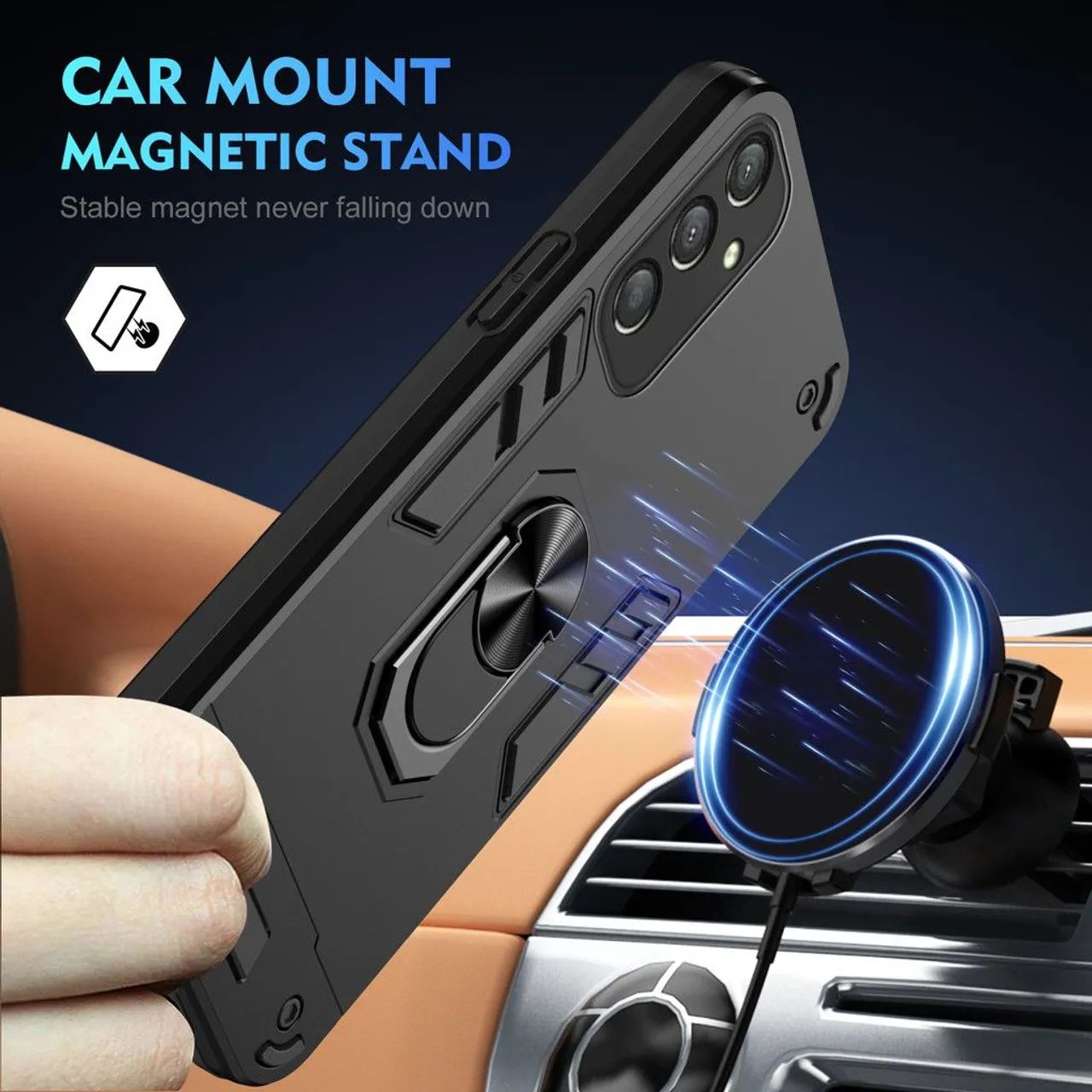 Capa Protetora com Ring Light para Samsung Galaxy M14 5G  - Foto 3
