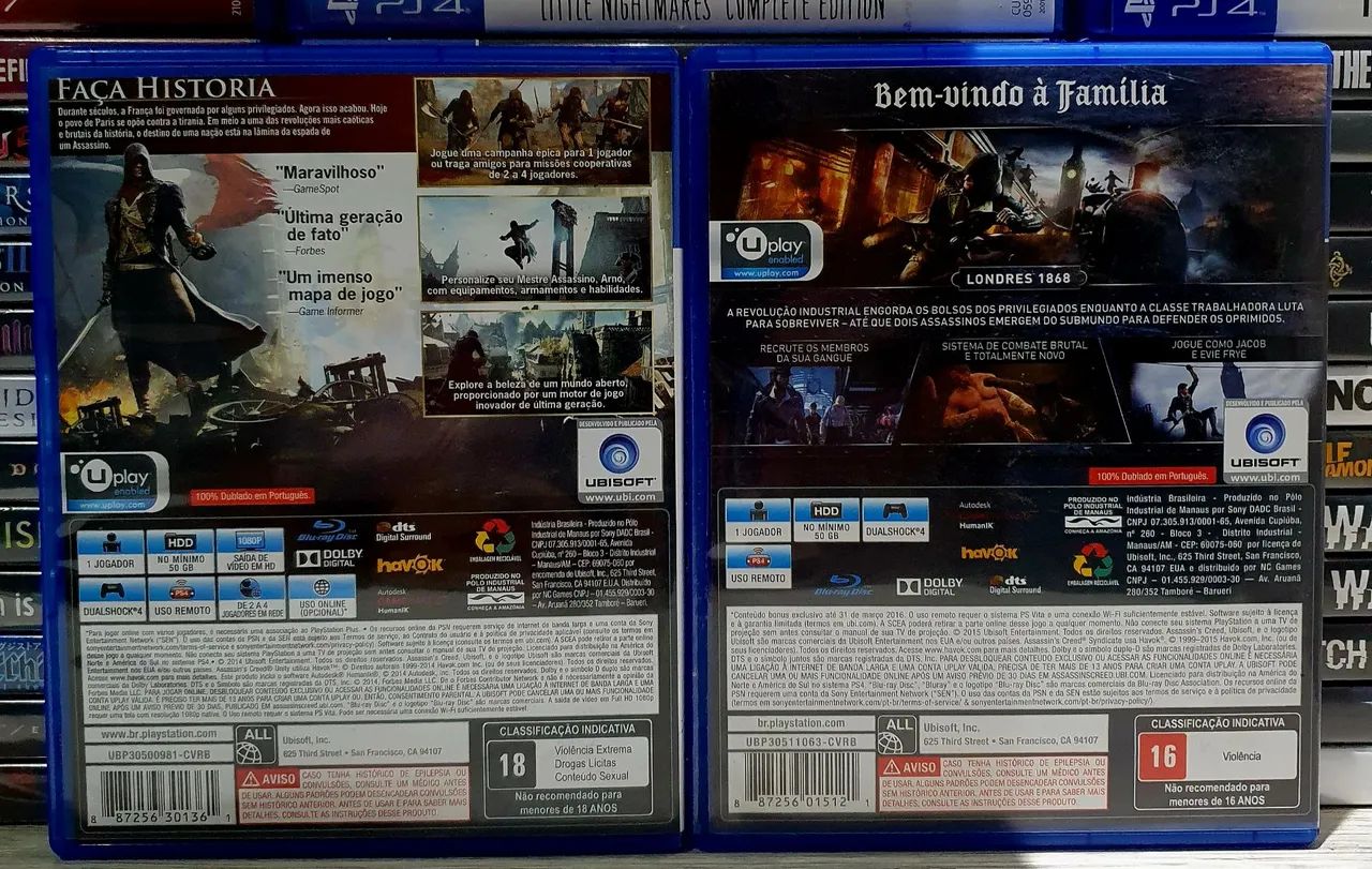 Jogos Ps4 Combo Assassins Creed Unity + Assassins Creed Syndicate (Em Português) - Foto 2
