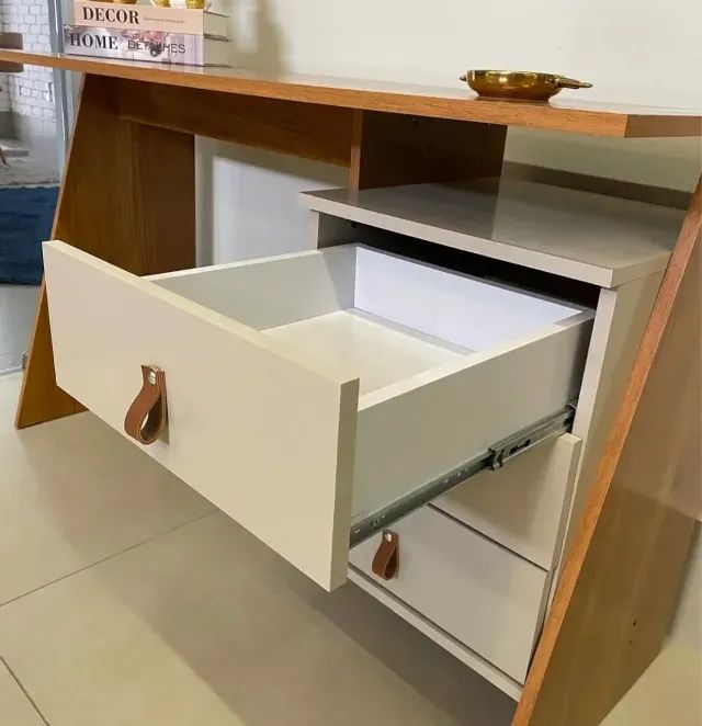 Escrivaninha Gaby Cinamono/Off White - JCM MOVELARIA - Foto 6