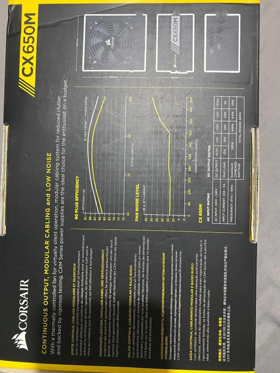 Fonte de Alimentação Corsair CX650M - 650W, Modular, 80 Plus Bronze - Foto 3