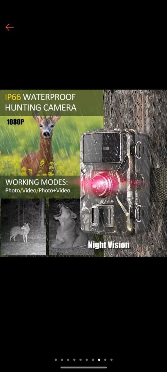 Camera caça/noturna 12mp 1080p, visão noturna e sensor de movimento  - Foto 4