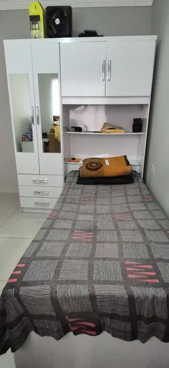Guarda-Roupa Solteiro com Cabeceira e Baú 4 Portas 3 Gavetas - Foto 2