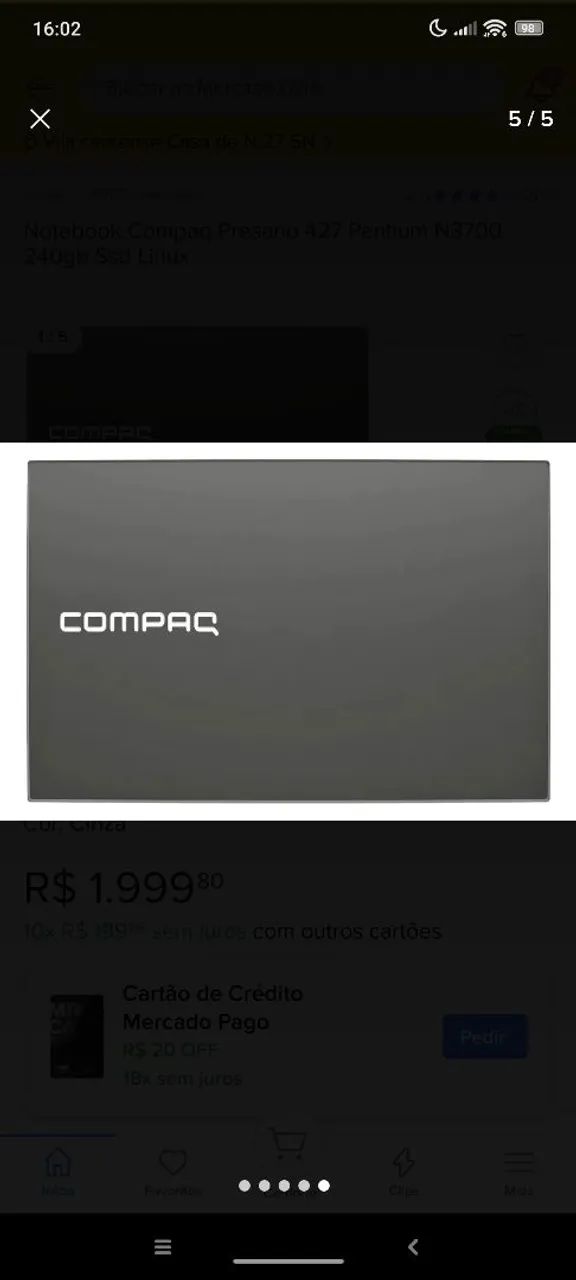 Notebook Compaq Presario 427, 4gb de Ram, SSD 240, Windows 10 - Foto 3