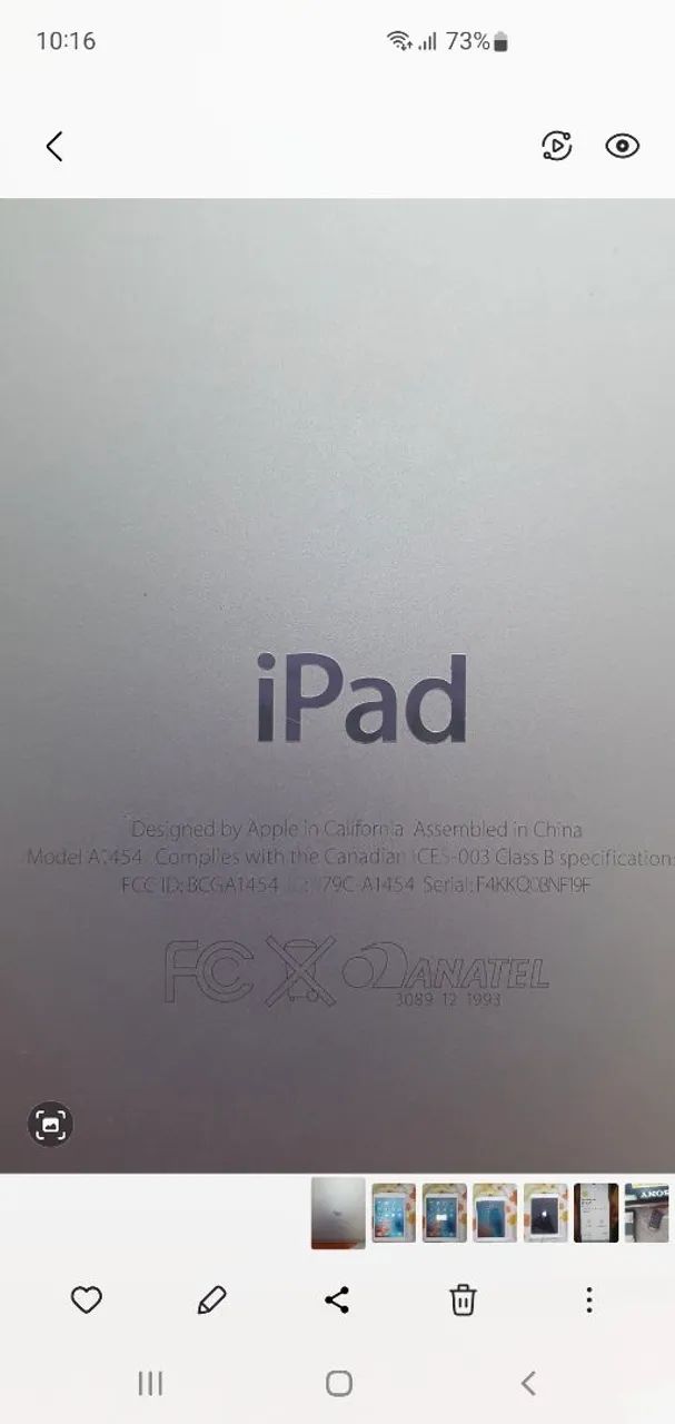 Ipad Apple modelo a1454 com chip. - Foto 5