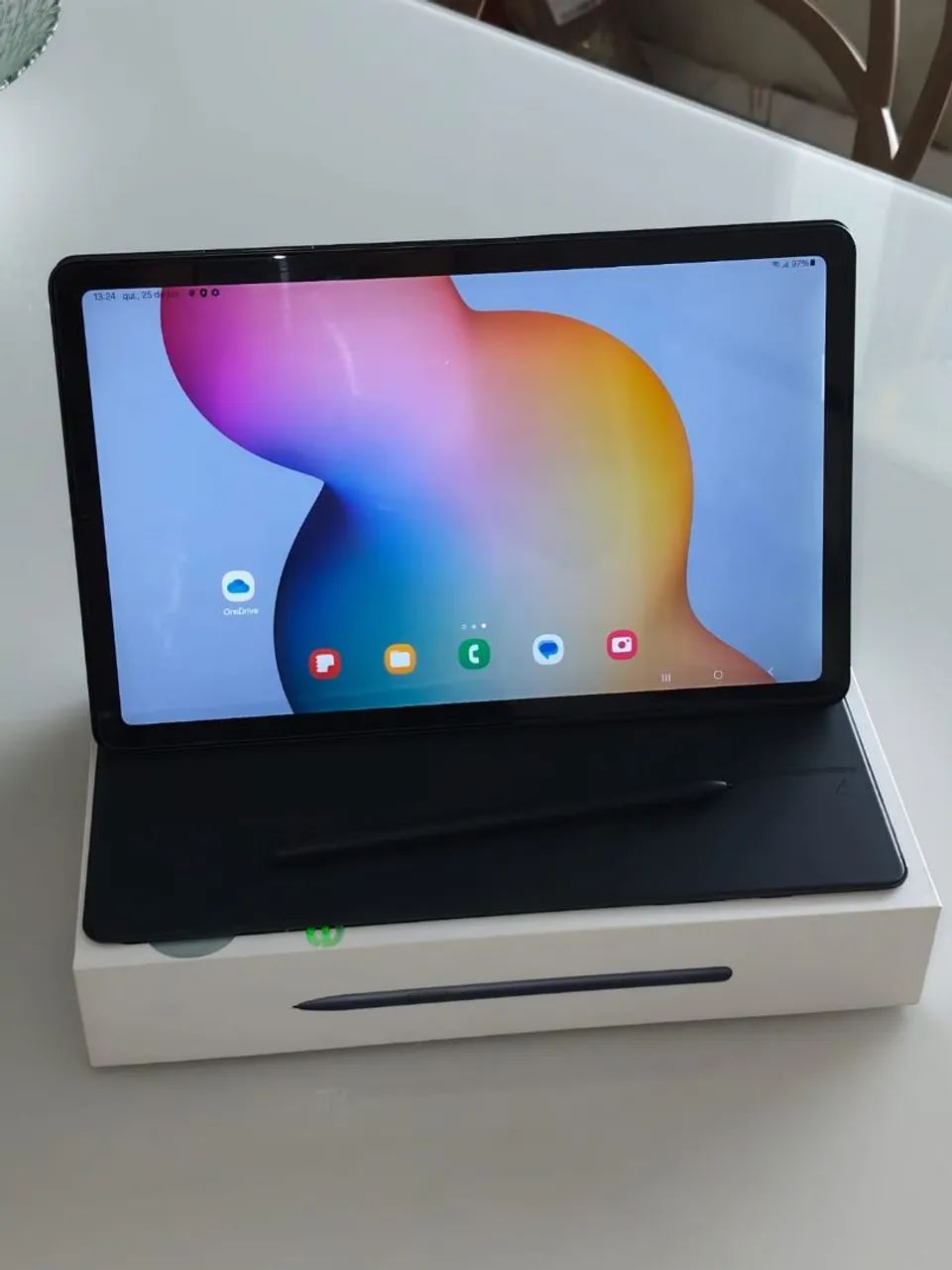 Tablet Samsung Tab s6 lite chip (estado de novo) - Foto 5