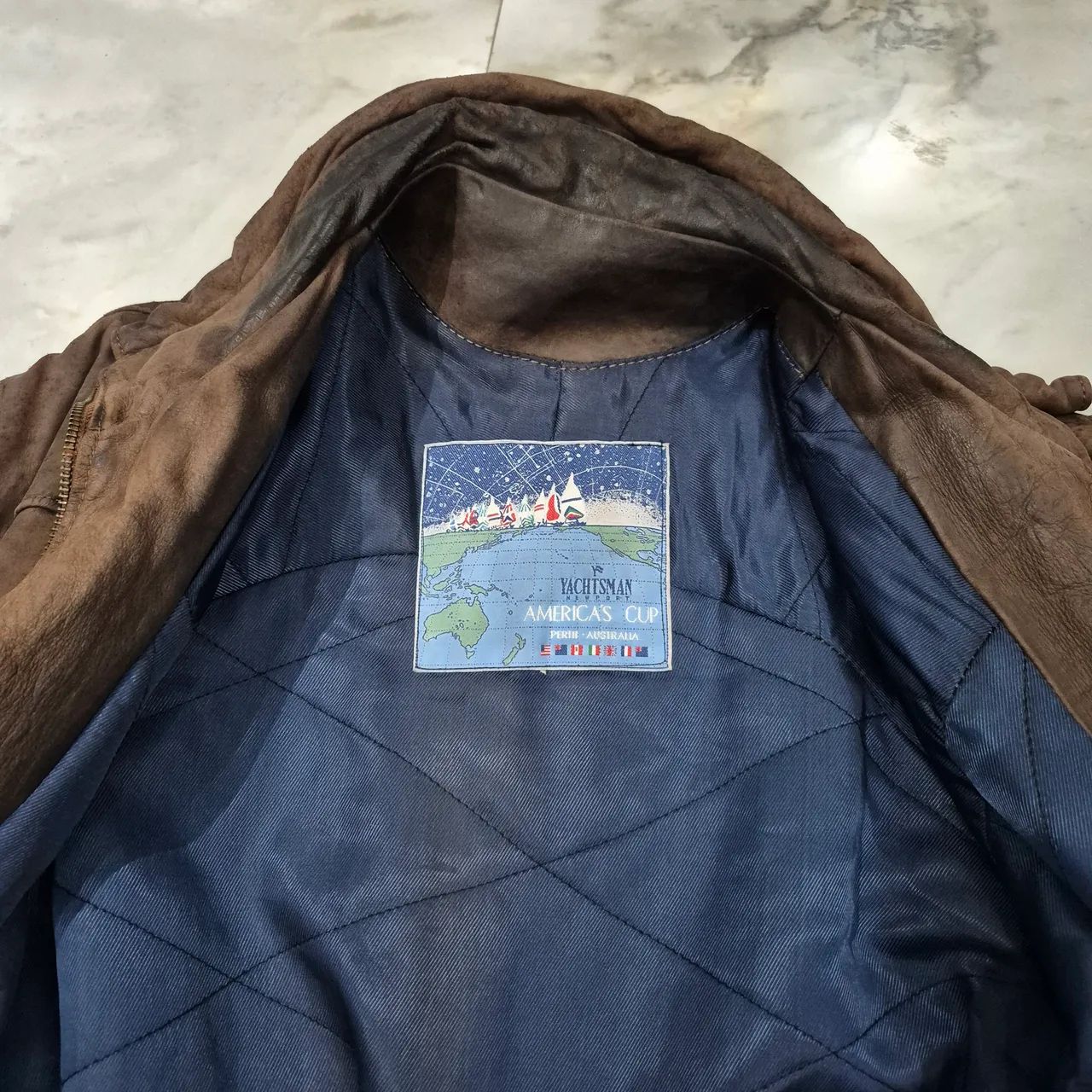 Jaqueta Bomber de Couro Yatchsman  - Foto 4