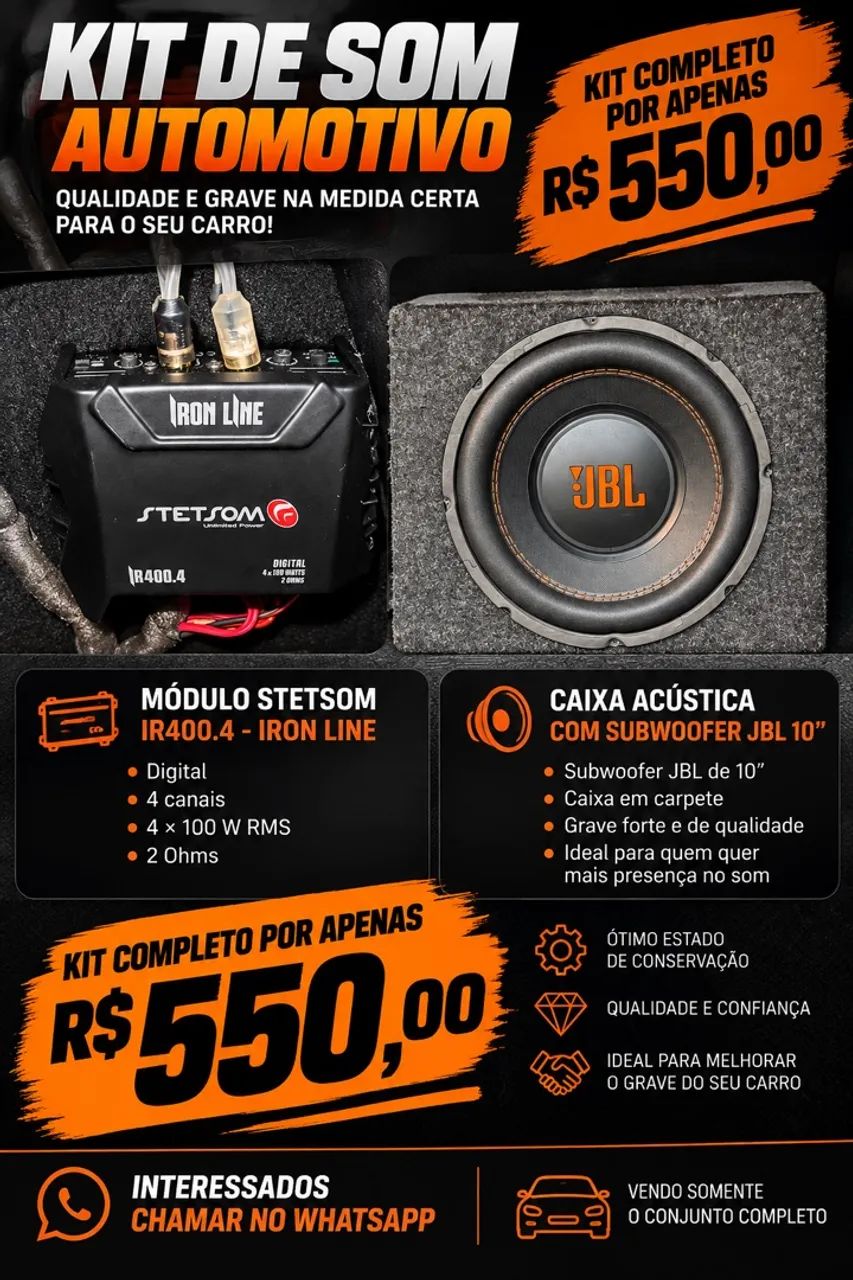 Caixa acústica e módulo 