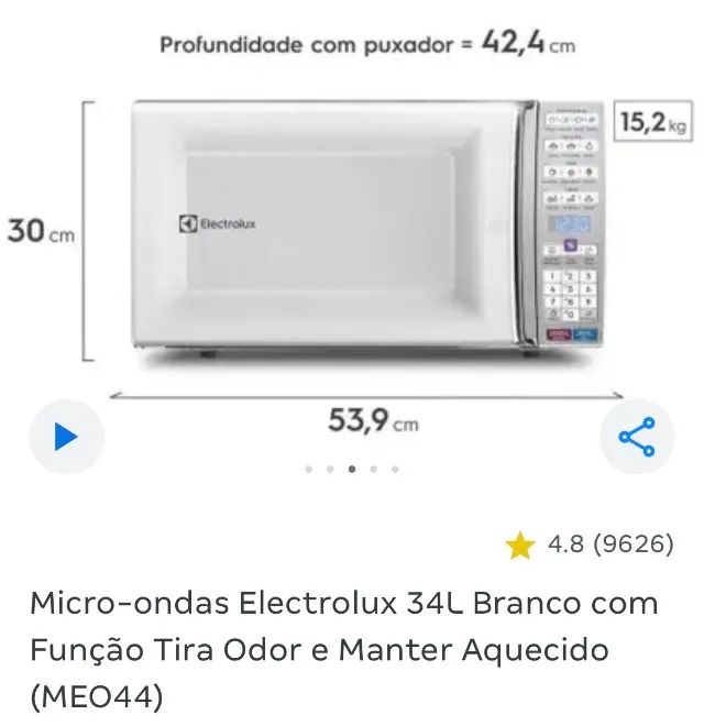 Microondas Electrolux