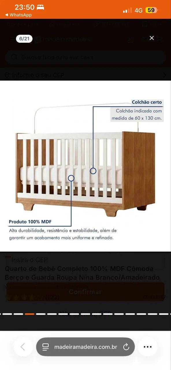 BERÇO 100% MDF - Foto 2