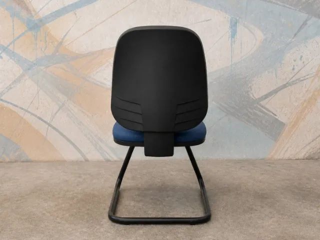 Cadeira Interlocutor Tecno2000 Azul Base Fixa Cantilever - Foto 3