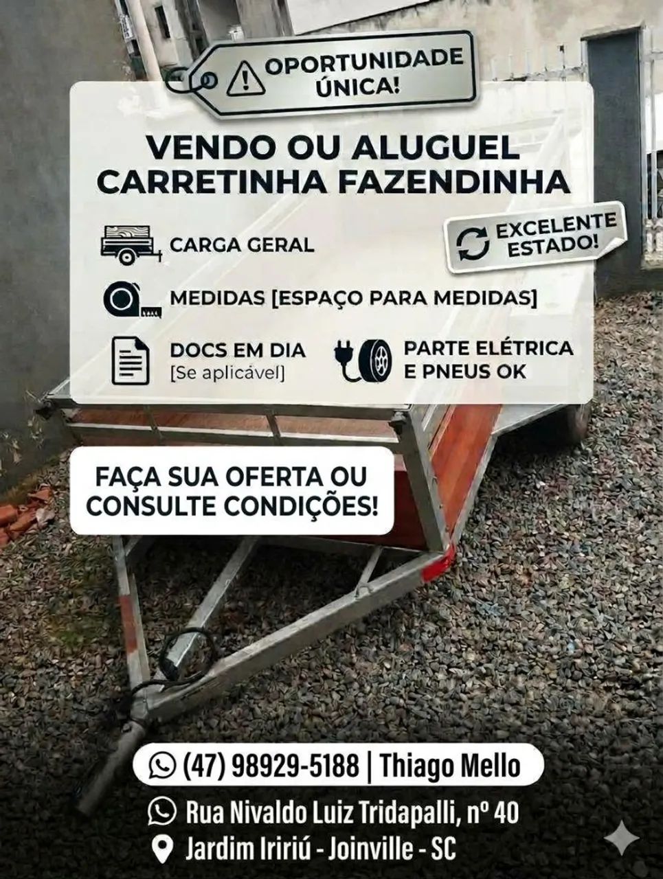 Carretinha fazendinha 