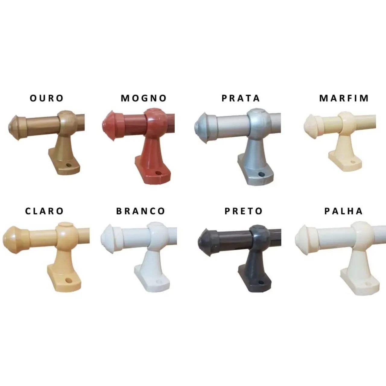 Kit Varão de ferro com 3 Metros de 28 mm (grosso) Para Cortinas