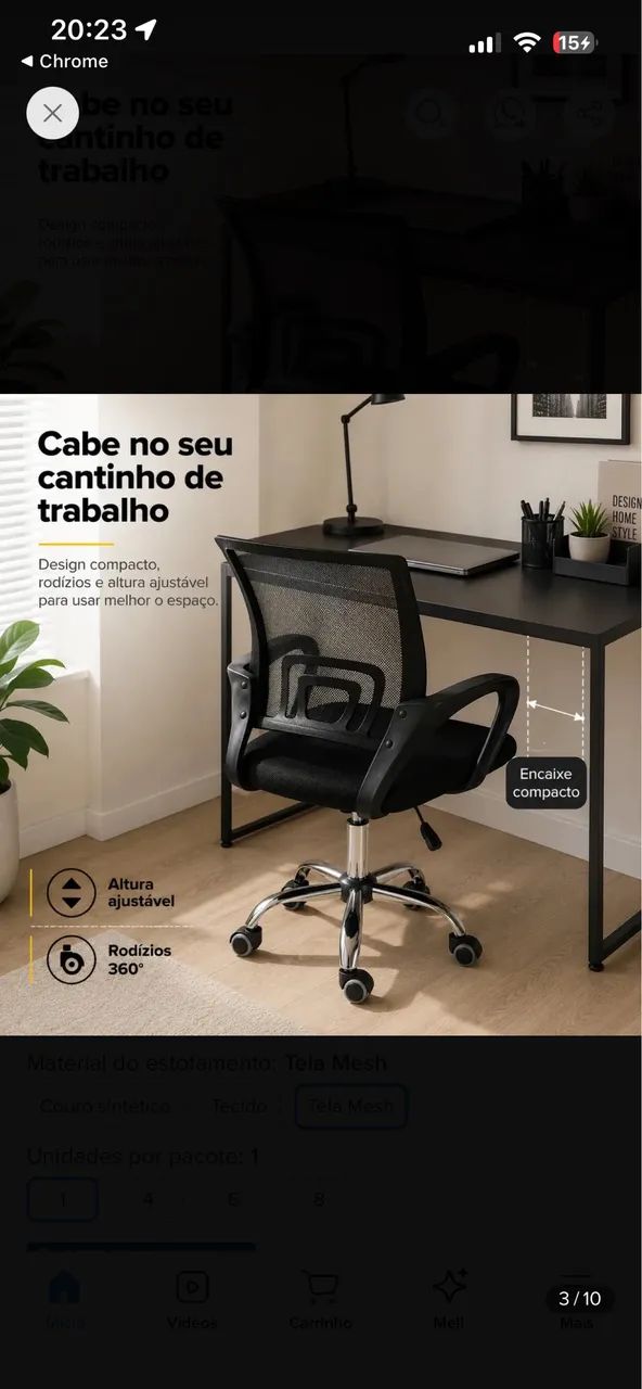 Cadeira escritório  - Foto 3